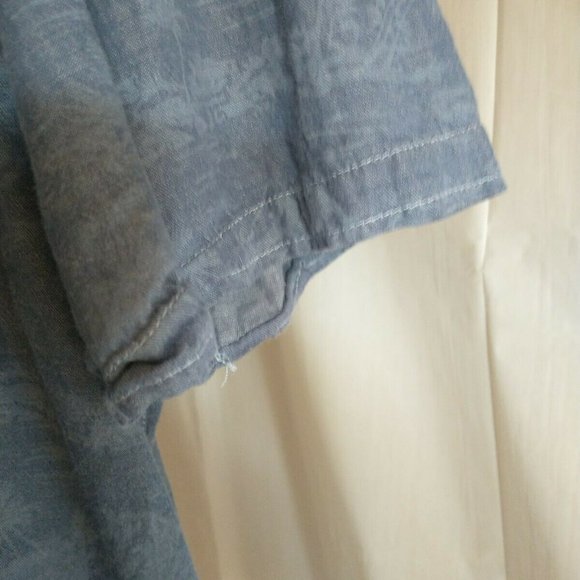 Private Member Men's XL Blue Hawaiian Short Sleeve Button Up Shirt - Picture 10 of 11